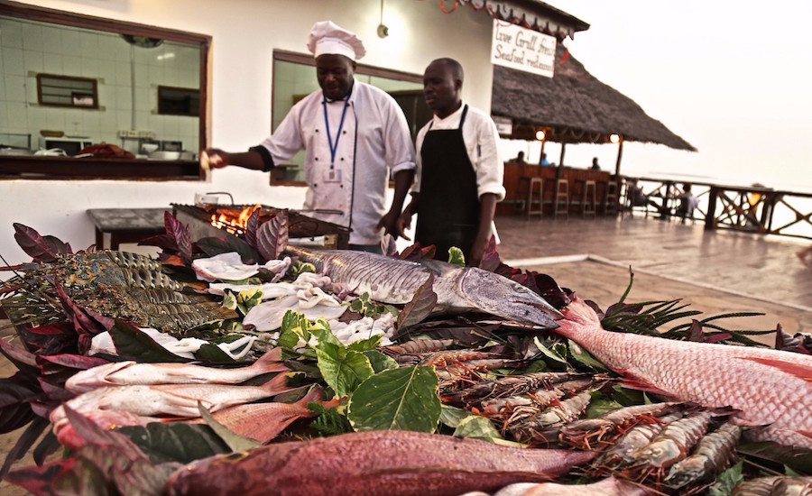 Zanzibar tanzania rejse Amaan Bungalows dining