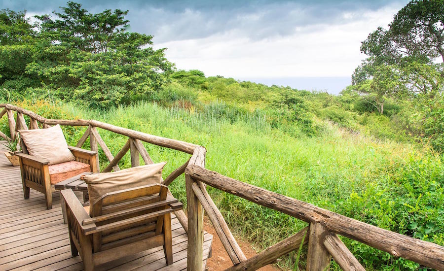 Tanzania Zanzibar safari Escarpment Luxury Lodge terrasse