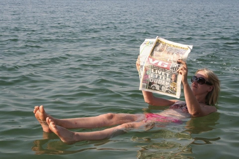 Floativng in the Dead Sea