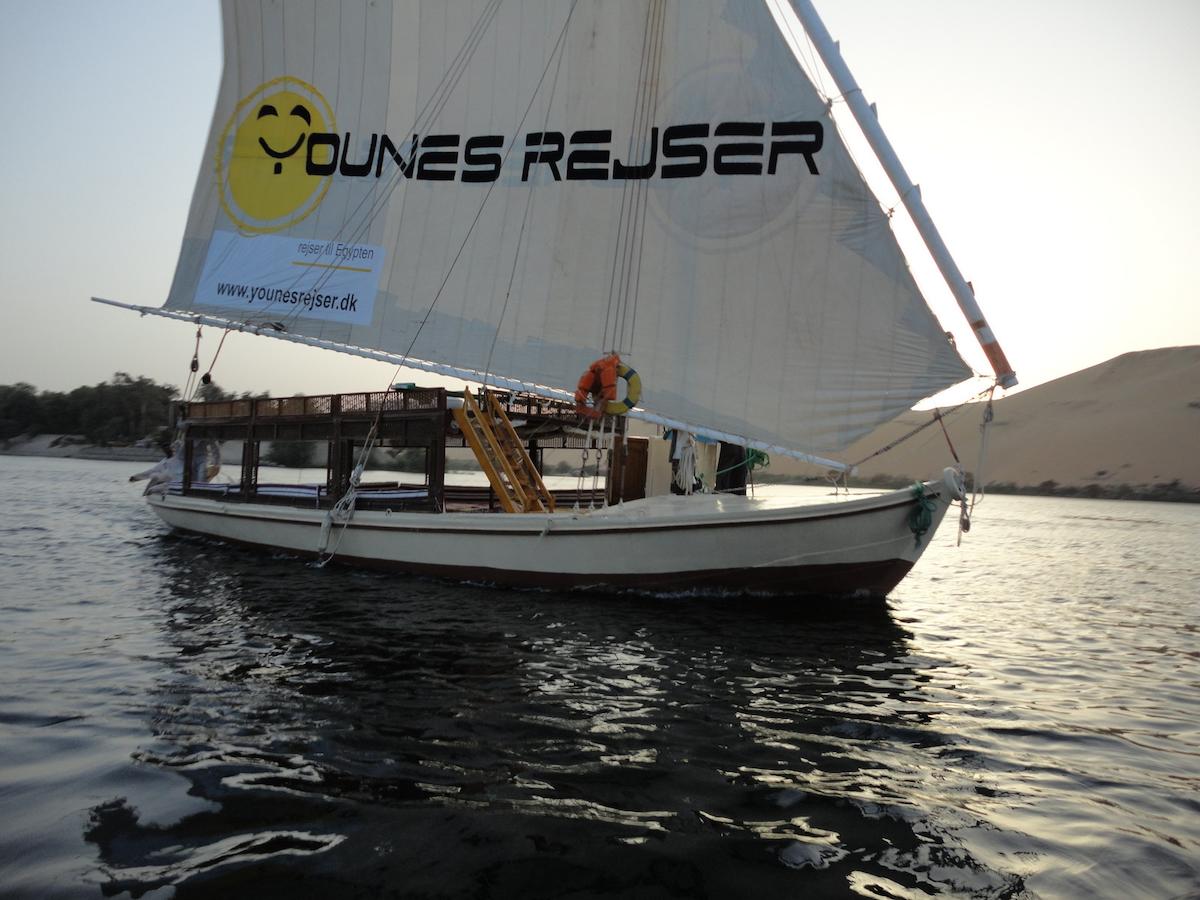 Younes Rejser Oriental Dream felucca Aswan sailing view in Aswan